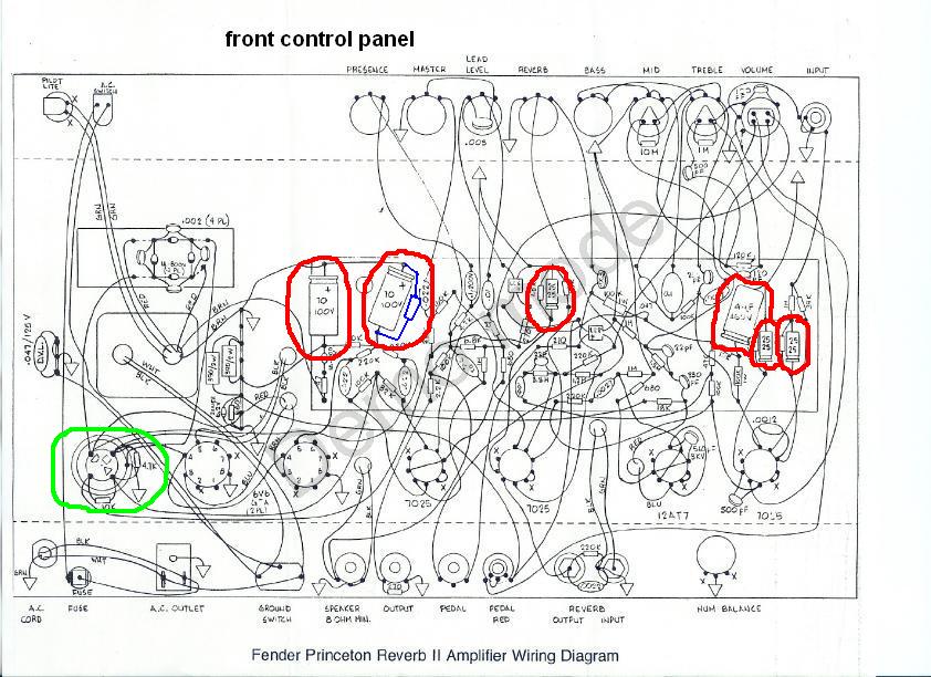 wiring diagram with caps highlighted