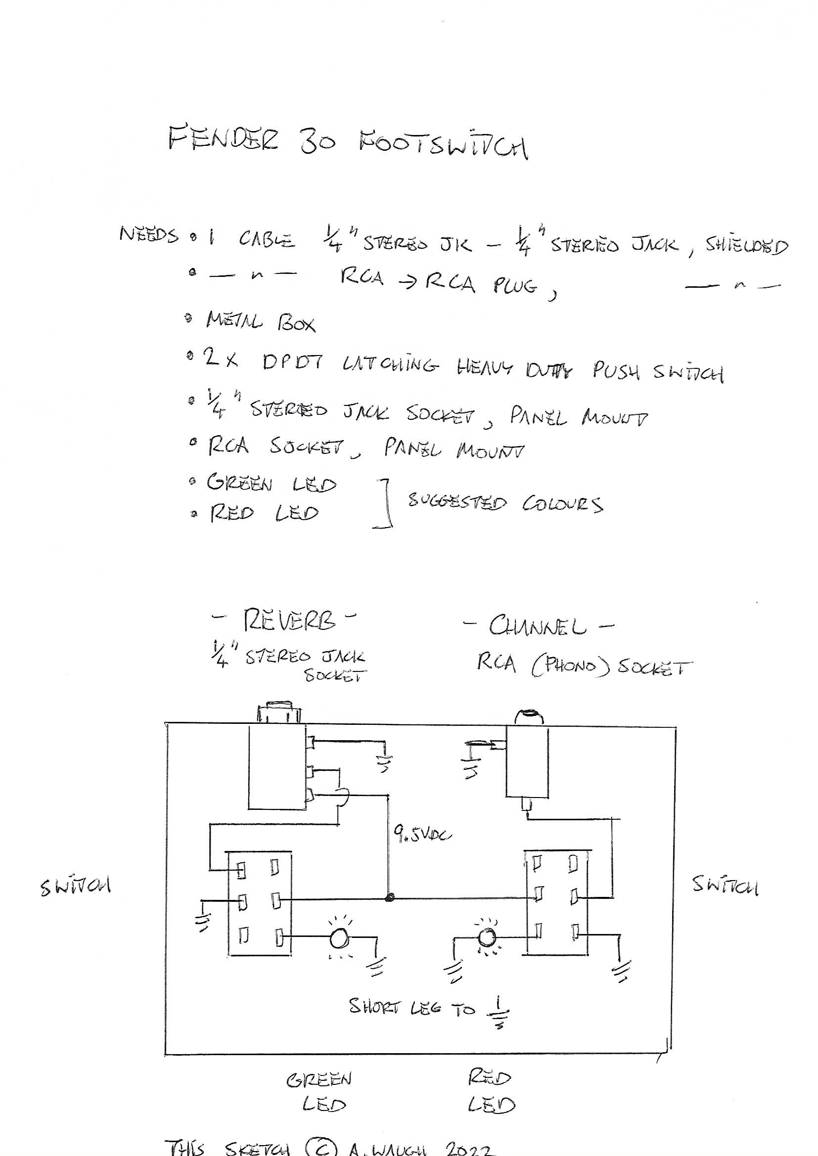 Fender 30
        footswitch wiring diagram
